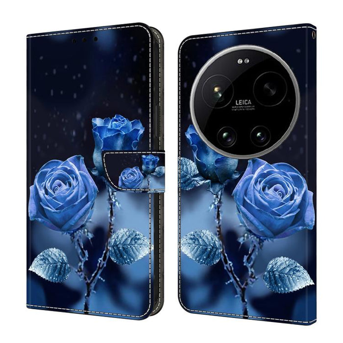 Funda para teléfono de cuero vegano pintado con efecto cristal, For Xiaomi 17 Ultra, For Xiaomi 15T Pro 5G, For Xiaomi 15T 5G, For Xiaomi 15 Pro