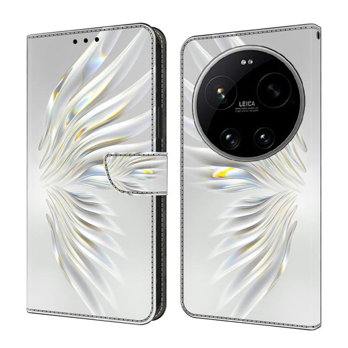 Funda para teléfono de cuero vegano pintado con efecto cristal, For Xiaomi 17 Ultra, For Xiaomi 15T Pro 5G, For Xiaomi 15T 5G, For Xiaomi 15 Pro