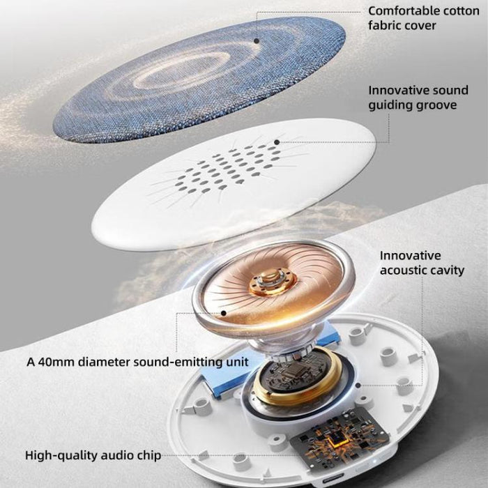 Máquina de sonido para almohada ultradelgada X5 Pro con ruido blanco y altavoz Bluetooth inalámbrico para dormir.