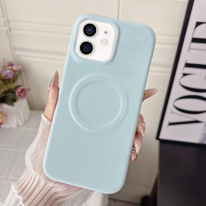 Funda magnética para teléfono con acabado mate aterciopelado de policarbonato y piel vegana., For iPhone 17 Pro Max, For iPhone 17 Pro, For iPhone 17, For iPhone Air, For iPhone 16 Pro Max, For iPhone 16 Pro, For iPhone 16 Plus, For iPhone 16          ...