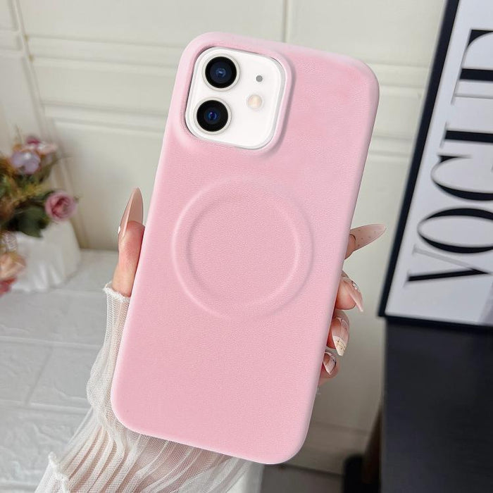 Funda magnética para teléfono con acabado mate aterciopelado de policarbonato y piel vegana., For iPhone 17 Pro Max, For iPhone 17 Pro, For iPhone 17, For iPhone Air, For iPhone 16 Pro Max, For iPhone 16 Pro, For iPhone 16 Plus, For iPhone 16          ...