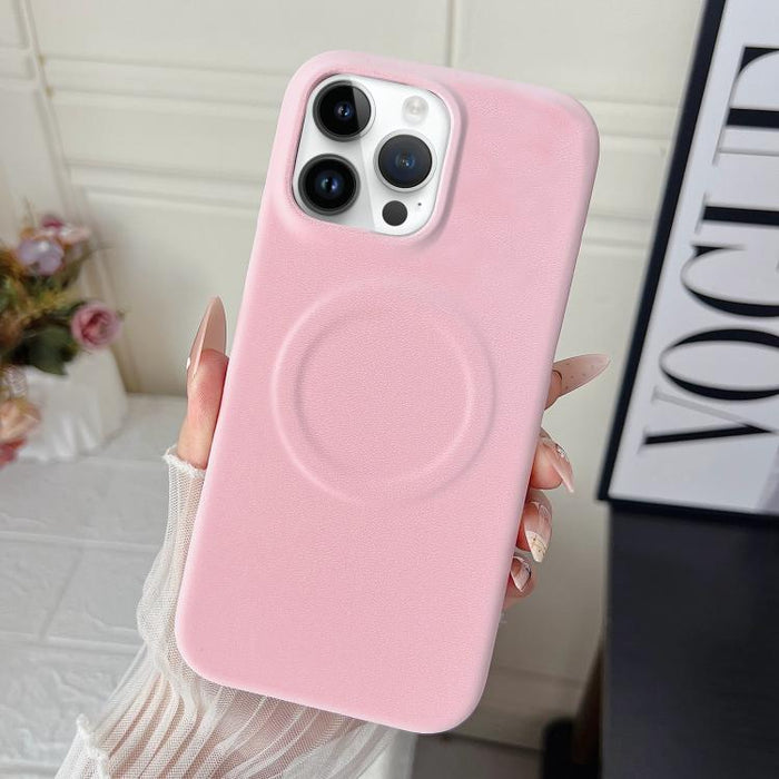 Funda magnética para teléfono con acabado mate aterciopelado de policarbonato y piel vegana., For iPhone 17 Pro Max, For iPhone 17 Pro, For iPhone 17, For iPhone Air, For iPhone 16 Pro Max, For iPhone 16 Pro, For iPhone 16 Plus, For iPhone 16          ...