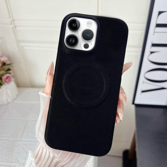 Funda magnética para teléfono con acabado mate aterciopelado de policarbonato y piel vegana., For iPhone 17 Pro Max, For iPhone 17 Pro, For iPhone 17, For iPhone Air, For iPhone 16 Pro Max, For iPhone 16 Pro, For iPhone 16 Plus, For iPhone 16          ...