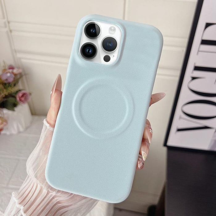 Funda magnética para teléfono con acabado mate aterciopelado de policarbonato y piel vegana., For iPhone 17 Pro Max, For iPhone 17 Pro, For iPhone 17, For iPhone Air, For iPhone 16 Pro Max, For iPhone 16 Pro, For iPhone 16 Plus, For iPhone 16          ...