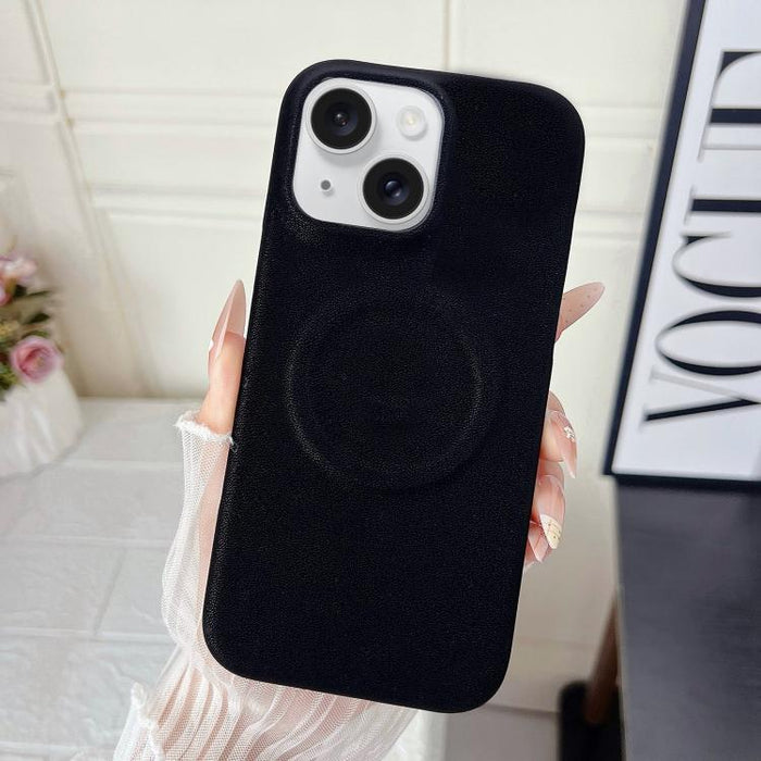Funda magnética para teléfono con acabado mate aterciopelado de policarbonato y piel vegana., For iPhone 17 Pro Max, For iPhone 17 Pro, For iPhone 17, For iPhone Air, For iPhone 16 Pro Max, For iPhone 16 Pro, For iPhone 16 Plus, For iPhone 16          ...