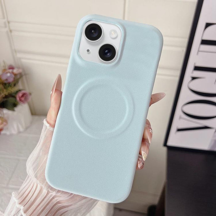 Funda magnética para teléfono con acabado mate aterciopelado de policarbonato y piel vegana., For iPhone 17 Pro Max, For iPhone 17 Pro, For iPhone 17, For iPhone Air, For iPhone 16 Pro Max, For iPhone 16 Pro, For iPhone 16 Plus, For iPhone 16          ...