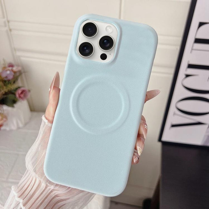 Funda magnética para teléfono con acabado mate aterciopelado de policarbonato y piel vegana., For iPhone 17 Pro Max, For iPhone 17 Pro, For iPhone 17, For iPhone Air, For iPhone 16 Pro Max, For iPhone 16 Pro, For iPhone 16 Plus, For iPhone 16          ...