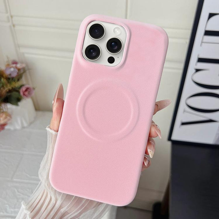 Funda magnética para teléfono con acabado mate aterciopelado de policarbonato y piel vegana., For iPhone 17 Pro Max, For iPhone 17 Pro, For iPhone 17, For iPhone Air, For iPhone 16 Pro Max, For iPhone 16 Pro, For iPhone 16 Plus, For iPhone 16          ...