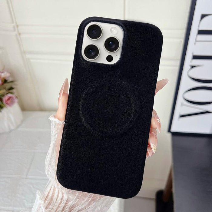 Funda magnética para teléfono con acabado mate aterciopelado de policarbonato y piel vegana., For iPhone 17 Pro Max, For iPhone 17 Pro, For iPhone 17, For iPhone Air, For iPhone 16 Pro Max, For iPhone 16 Pro, For iPhone 16 Plus, For iPhone 16          ...
