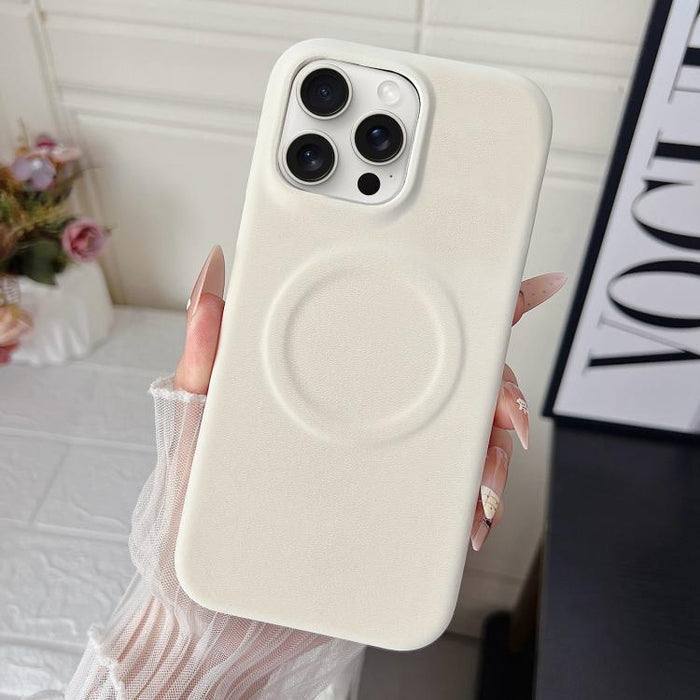 Funda magnética para teléfono con acabado mate aterciopelado de policarbonato y piel vegana., For iPhone 17 Pro Max, For iPhone 17 Pro, For iPhone 17, For iPhone Air, For iPhone 16 Pro Max, For iPhone 16 Pro, For iPhone 16 Plus, For iPhone 16          ...