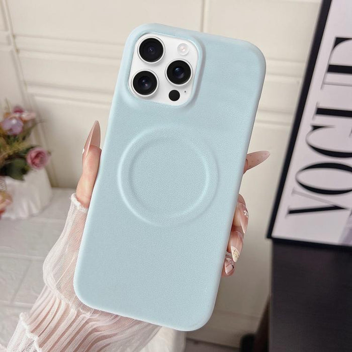 Funda magnética para teléfono con acabado mate aterciopelado de policarbonato y piel vegana., For iPhone 17 Pro Max, For iPhone 17 Pro, For iPhone 17, For iPhone Air, For iPhone 16 Pro Max, For iPhone 16 Pro, For iPhone 16 Plus, For iPhone 16          ...