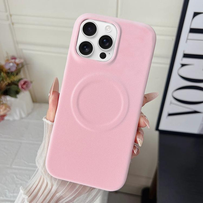 Funda magnética para teléfono con acabado mate aterciopelado de policarbonato y piel vegana., For iPhone 17 Pro Max, For iPhone 17 Pro, For iPhone 17, For iPhone Air, For iPhone 16 Pro Max, For iPhone 16 Pro, For iPhone 16 Plus, For iPhone 16          ...