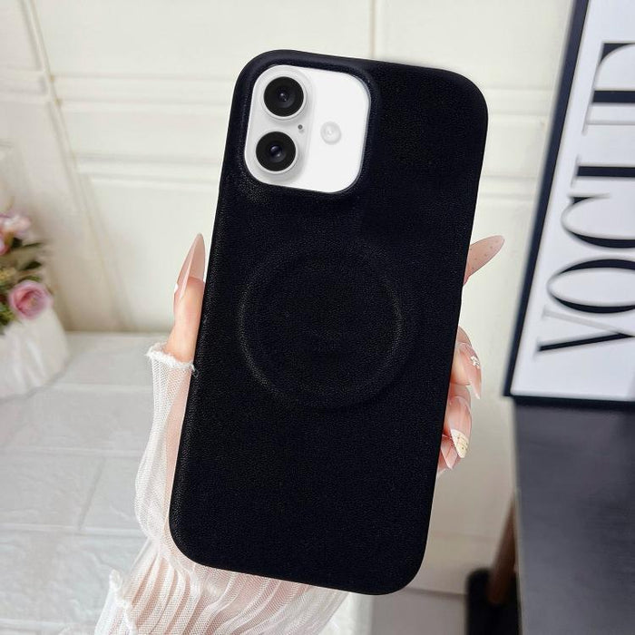 Funda magnética para teléfono con acabado mate aterciopelado de policarbonato y piel vegana., For iPhone 17 Pro Max, For iPhone 17 Pro, For iPhone 17, For iPhone Air, For iPhone 16 Pro Max, For iPhone 16 Pro, For iPhone 16 Plus, For iPhone 16          ...