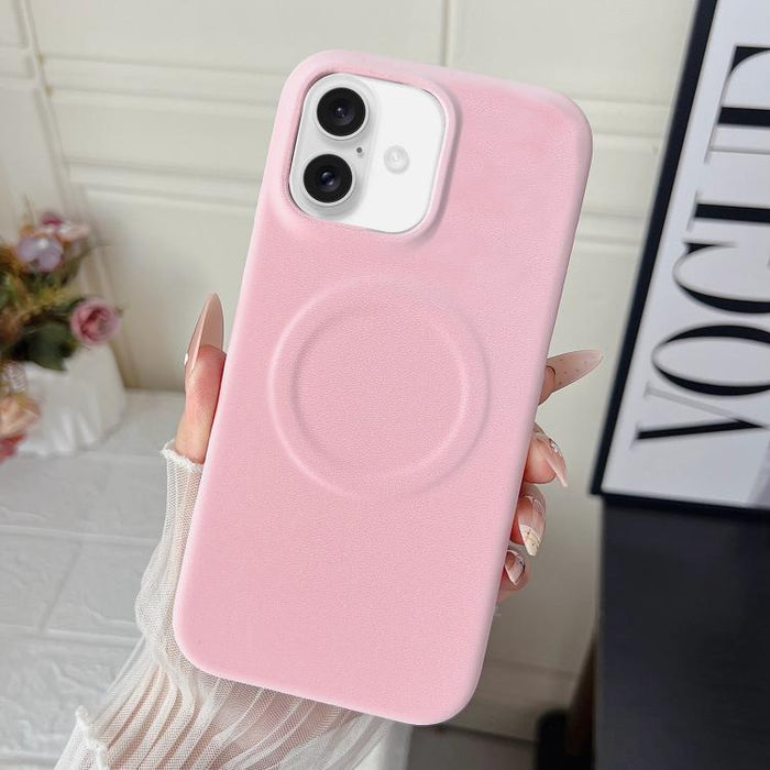 Funda magnética para teléfono con acabado mate aterciopelado de policarbonato y piel vegana., For iPhone 17 Pro Max, For iPhone 17 Pro, For iPhone 17, For iPhone Air, For iPhone 16 Pro Max, For iPhone 16 Pro, For iPhone 16 Plus, For iPhone 16          ...