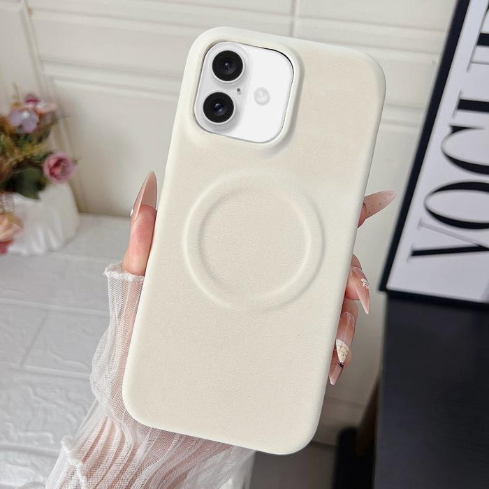 Funda magnética para teléfono con acabado mate aterciopelado de policarbonato y piel vegana., For iPhone 17 Pro Max, For iPhone 17 Pro, For iPhone 17, For iPhone Air, For iPhone 16 Pro Max, For iPhone 16 Pro, For iPhone 16 Plus, For iPhone 16          ...