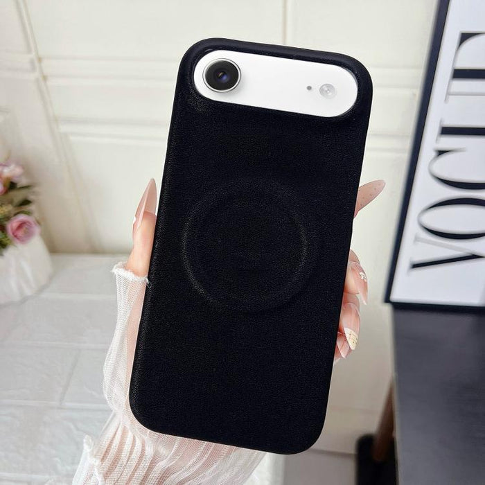 Funda magnética para teléfono con acabado mate aterciopelado de policarbonato y piel vegana., For iPhone 17 Pro Max, For iPhone 17 Pro, For iPhone 17, For iPhone Air, For iPhone 16 Pro Max, For iPhone 16 Pro, For iPhone 16 Plus, For iPhone 16          ...