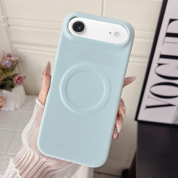 Funda magnética para teléfono con acabado mate aterciopelado de policarbonato y piel vegana., For iPhone 17 Pro Max, For iPhone 17 Pro, For iPhone 17, For iPhone Air, For iPhone 16 Pro Max, For iPhone 16 Pro, For iPhone 16 Plus, For iPhone 16          ...