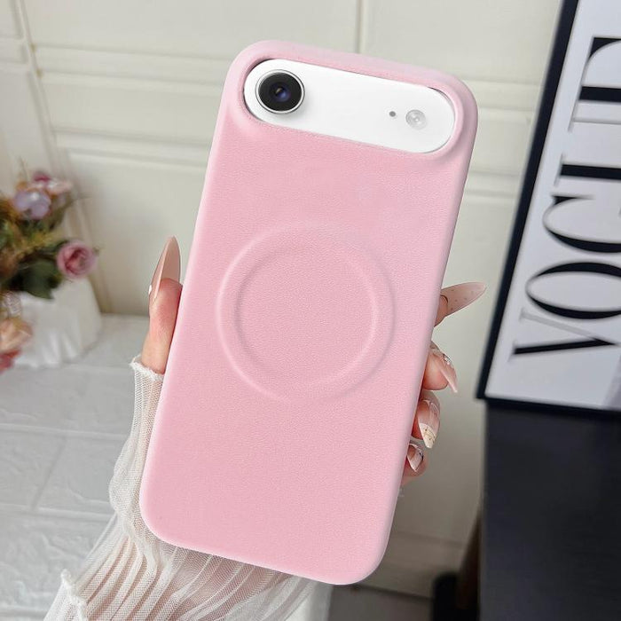 Funda magnética para teléfono con acabado mate aterciopelado de policarbonato y piel vegana., For iPhone 17 Pro Max, For iPhone 17 Pro, For iPhone 17, For iPhone Air, For iPhone 16 Pro Max, For iPhone 16 Pro, For iPhone 16 Plus, For iPhone 16          ...