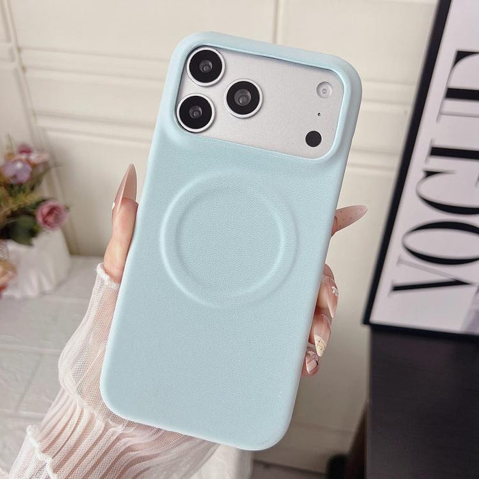 Funda magnética para teléfono con acabado mate aterciopelado de policarbonato y piel vegana., For iPhone 17 Pro Max, For iPhone 17 Pro, For iPhone 17, For iPhone Air, For iPhone 16 Pro Max, For iPhone 16 Pro, For iPhone 16 Plus, For iPhone 16          ...