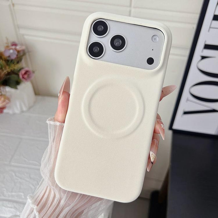Funda magnética para teléfono con acabado mate aterciopelado de policarbonato y piel vegana., For iPhone 17 Pro Max, For iPhone 17 Pro, For iPhone 17, For iPhone Air, For iPhone 16 Pro Max, For iPhone 16 Pro, For iPhone 16 Plus, For iPhone 16          ...