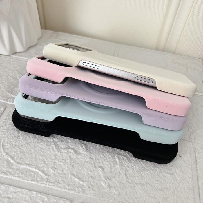 Funda magnética para teléfono con acabado mate aterciopelado de policarbonato y piel vegana., For iPhone 17 Pro Max, For iPhone 17 Pro, For iPhone 17, For iPhone Air, For iPhone 16 Pro Max, For iPhone 16 Pro, For iPhone 16 Plus, For iPhone 16          ...