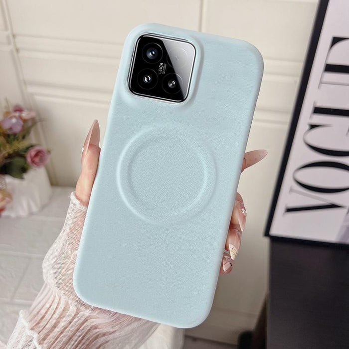 Funda magnética para teléfono con acabado mate aterciopelado de policarbonato y piel vegana., For Xiaomi 17 Pro Max, For Xiaomi 17 Pro, For Xiaomi 17, For Xiaomi 15 Ultra, For Xiaomi 15 Pro, For Xiaomi 15