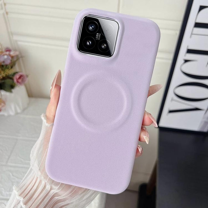 Funda magnética para teléfono con acabado mate aterciopelado de policarbonato y piel vegana., For Xiaomi 17 Pro Max, For Xiaomi 17 Pro, For Xiaomi 17, For Xiaomi 15 Ultra, For Xiaomi 15 Pro, For Xiaomi 15