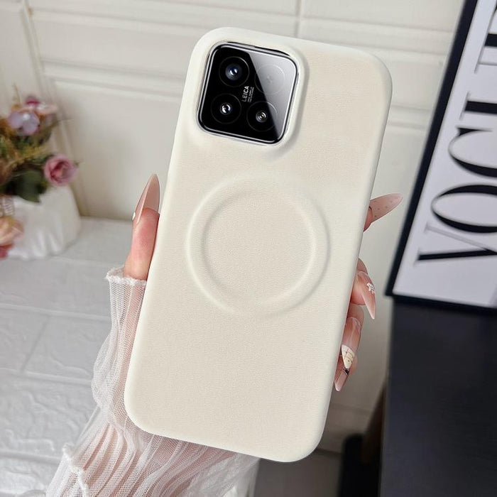 Funda magnética para teléfono con acabado mate aterciopelado de policarbonato y piel vegana., For Xiaomi 17 Pro Max, For Xiaomi 17 Pro, For Xiaomi 17, For Xiaomi 15 Ultra, For Xiaomi 15 Pro, For Xiaomi 15