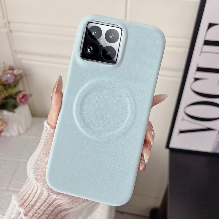 Funda magnética para teléfono con acabado mate aterciopelado de policarbonato y piel vegana., For Xiaomi 17 Pro Max, For Xiaomi 17 Pro, For Xiaomi 17, For Xiaomi 15 Ultra, For Xiaomi 15 Pro, For Xiaomi 15