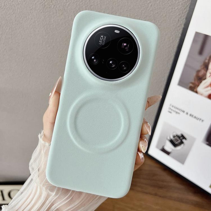 Funda magnética para teléfono con acabado mate aterciopelado de policarbonato y piel vegana., For Xiaomi 17 Pro Max, For Xiaomi 17 Pro, For Xiaomi 17, For Xiaomi 15 Ultra, For Xiaomi 15 Pro, For Xiaomi 15