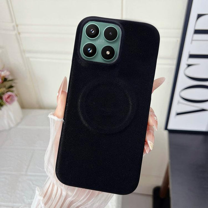 Funda magnética para teléfono con acabado mate aterciopelado de policarbonato y piel vegana., For Xiaomi 17 Pro Max, For Xiaomi 17 Pro, For Xiaomi 17, For Xiaomi 15 Ultra, For Xiaomi 15 Pro, For Xiaomi 15