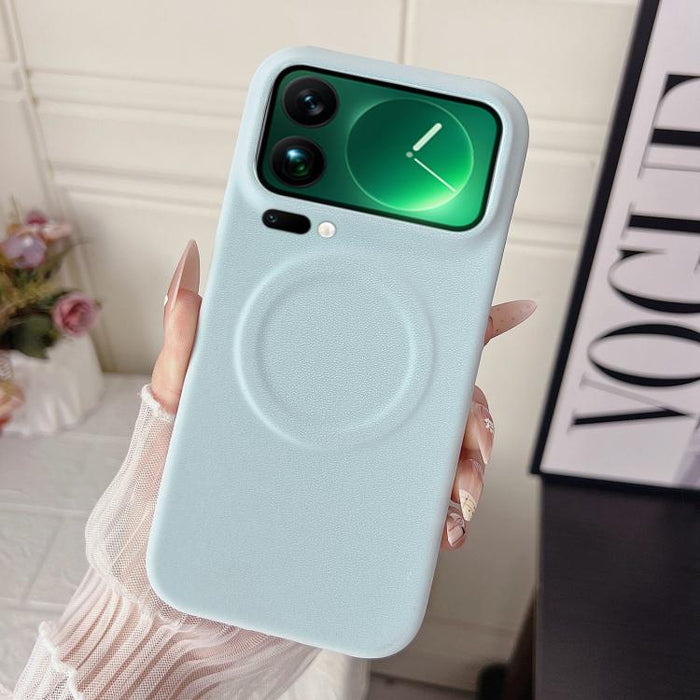 Funda magnética para teléfono con acabado mate aterciopelado de policarbonato y piel vegana., For Xiaomi 17 Pro Max, For Xiaomi 17 Pro, For Xiaomi 17, For Xiaomi 15 Ultra, For Xiaomi 15 Pro, For Xiaomi 15