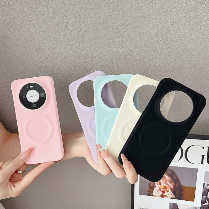 Funda magnética para teléfono con acabado mate aterciopelado de policarbonato y piel vegana., For Xiaomi 17 Pro Max, For Xiaomi 17 Pro, For Xiaomi 17, For Xiaomi 15 Ultra, For Xiaomi 15 Pro, For Xiaomi 15