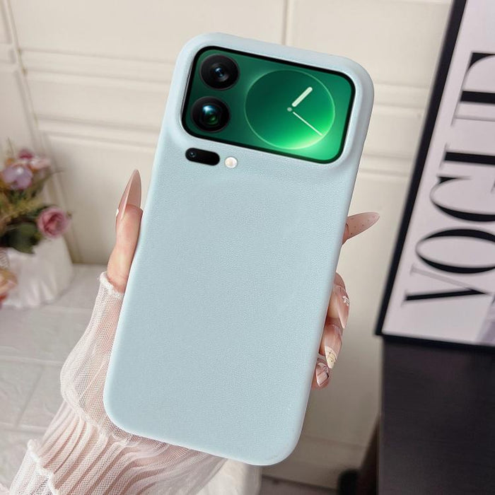 Funda para teléfono con acabado mate aterciopelado de policarbonato y piel vegana., For Xiaomi 17 Pro Max, For Xiaomi 17 Pro, For Xiaomi 17, For Xiaomi 15 Ultra, For Xiaomi 15 Pro, For Xiaomi 15