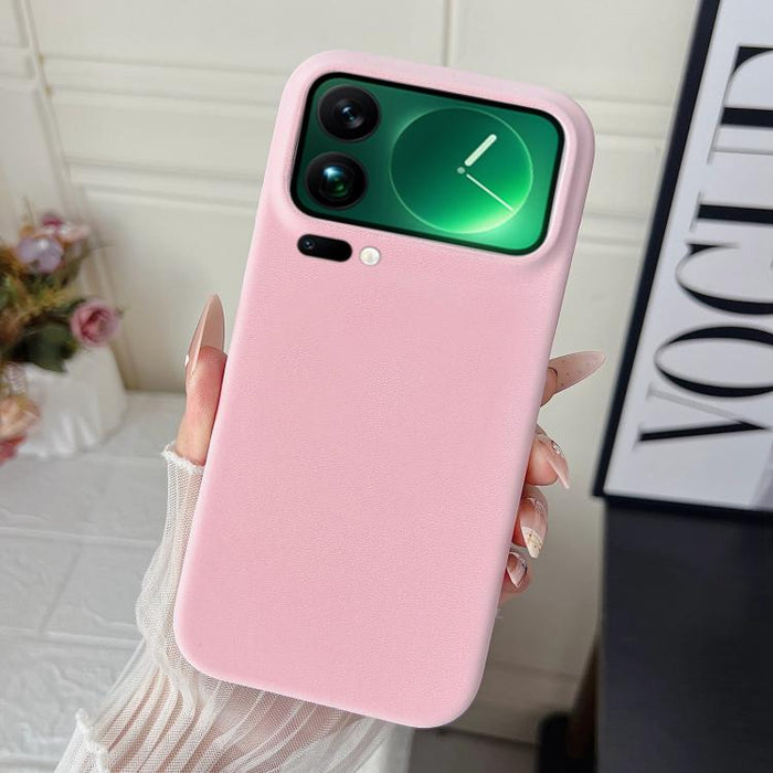 Funda para teléfono con acabado mate aterciopelado de policarbonato y piel vegana., For Xiaomi 17 Pro Max, For Xiaomi 17 Pro, For Xiaomi 17, For Xiaomi 15 Ultra, For Xiaomi 15 Pro, For Xiaomi 15