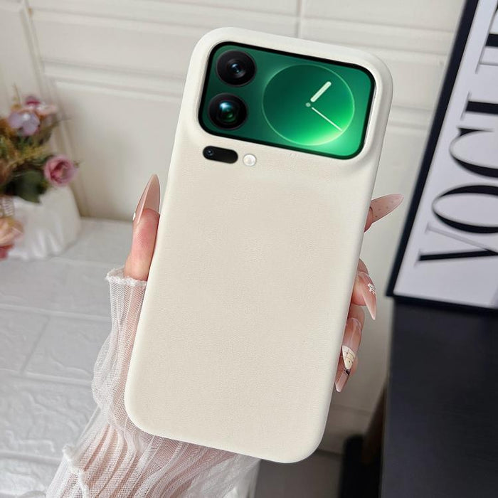 Funda para teléfono con acabado mate aterciopelado de policarbonato y piel vegana., For Xiaomi 17 Pro Max, For Xiaomi 17 Pro, For Xiaomi 17, For Xiaomi 15 Ultra, For Xiaomi 15 Pro, For Xiaomi 15