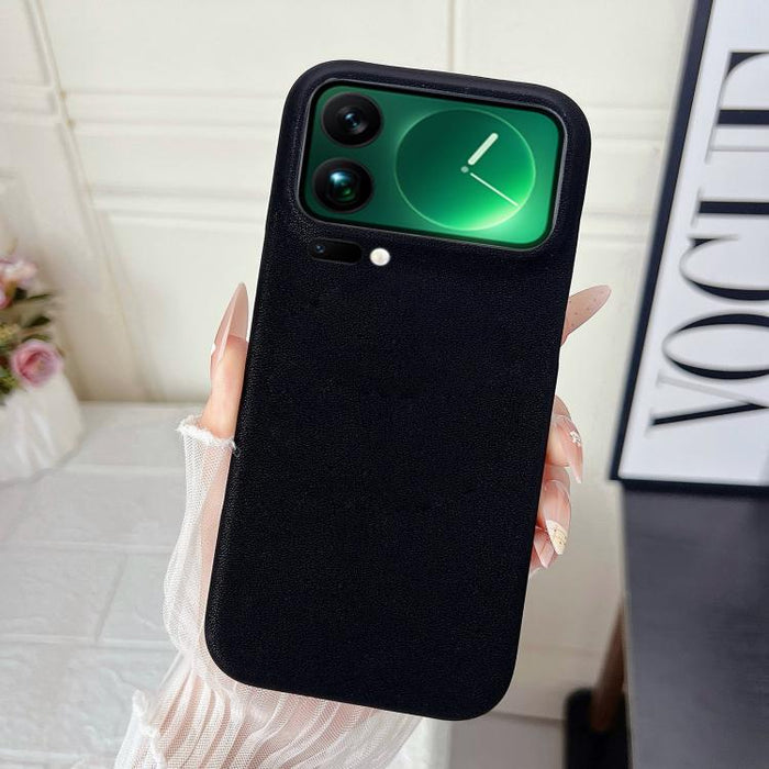 Funda para teléfono con acabado mate aterciopelado de policarbonato y piel vegana., For Xiaomi 17 Pro Max, For Xiaomi 17 Pro, For Xiaomi 17, For Xiaomi 15 Ultra, For Xiaomi 15 Pro, For Xiaomi 15