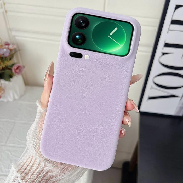 Funda para teléfono con acabado mate aterciopelado de policarbonato y piel vegana., For Xiaomi 17 Pro Max, For Xiaomi 17 Pro, For Xiaomi 17, For Xiaomi 15 Ultra, For Xiaomi 15 Pro, For Xiaomi 15