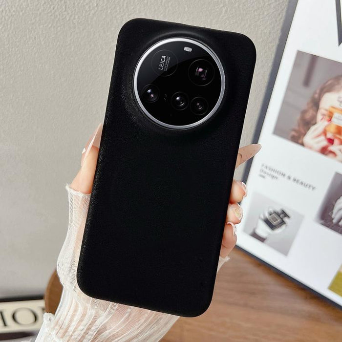 Funda para teléfono con acabado mate aterciopelado de policarbonato y piel vegana., For Xiaomi 17 Pro Max, For Xiaomi 17 Pro, For Xiaomi 17, For Xiaomi 15 Ultra, For Xiaomi 15 Pro, For Xiaomi 15