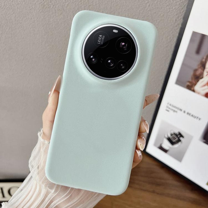 Funda para teléfono con acabado mate aterciopelado de policarbonato y piel vegana., For Xiaomi 17 Pro Max, For Xiaomi 17 Pro, For Xiaomi 17, For Xiaomi 15 Ultra, For Xiaomi 15 Pro, For Xiaomi 15