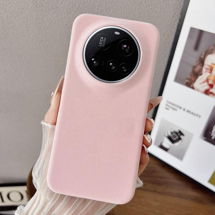 Funda para teléfono con acabado mate aterciopelado de policarbonato y piel vegana., For Xiaomi 17 Pro Max, For Xiaomi 17 Pro, For Xiaomi 17, For Xiaomi 15 Ultra, For Xiaomi 15 Pro, For Xiaomi 15