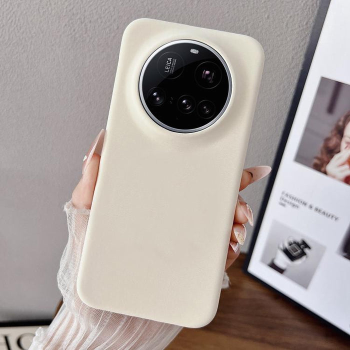Funda para teléfono con acabado mate aterciopelado de policarbonato y piel vegana., For Xiaomi 17 Pro Max, For Xiaomi 17 Pro, For Xiaomi 17, For Xiaomi 15 Ultra, For Xiaomi 15 Pro, For Xiaomi 15