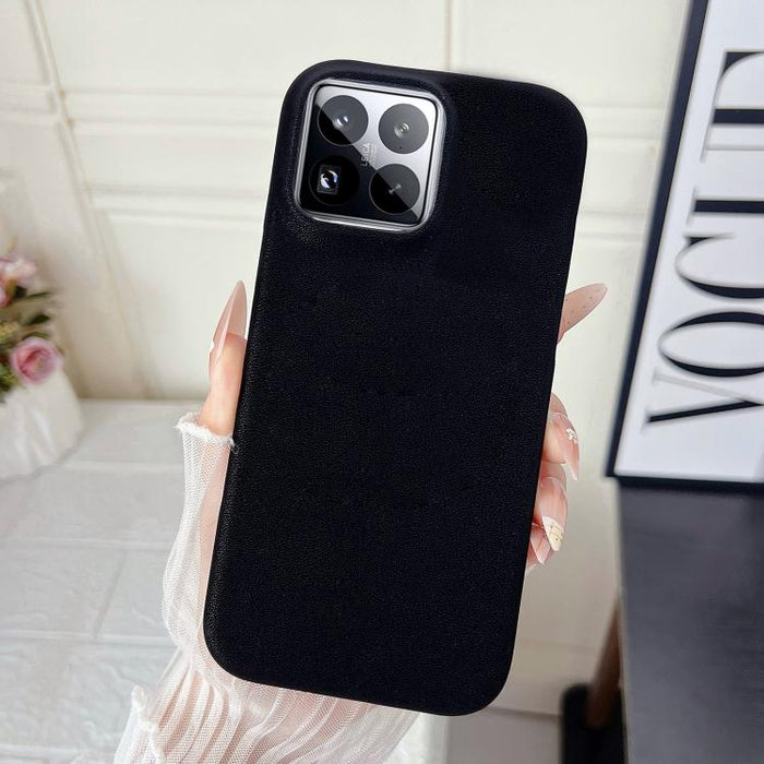 Funda para teléfono con acabado mate aterciopelado de policarbonato y piel vegana., For Xiaomi 17 Pro Max, For Xiaomi 17 Pro, For Xiaomi 17, For Xiaomi 15 Ultra, For Xiaomi 15 Pro, For Xiaomi 15