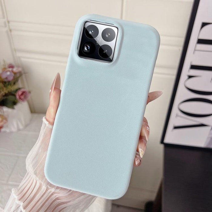 Funda para teléfono con acabado mate aterciopelado de policarbonato y piel vegana., For Xiaomi 17 Pro Max, For Xiaomi 17 Pro, For Xiaomi 17, For Xiaomi 15 Ultra, For Xiaomi 15 Pro, For Xiaomi 15