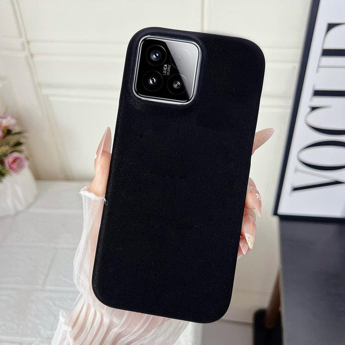 Funda para teléfono con acabado mate aterciopelado de policarbonato y piel vegana., For Xiaomi 17 Pro Max, For Xiaomi 17 Pro, For Xiaomi 17, For Xiaomi 15 Ultra, For Xiaomi 15 Pro, For Xiaomi 15