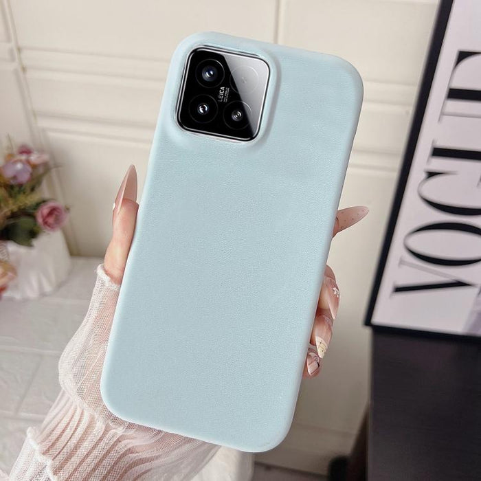 Funda para teléfono con acabado mate aterciopelado de policarbonato y piel vegana., For Xiaomi 17 Pro Max, For Xiaomi 17 Pro, For Xiaomi 17, For Xiaomi 15 Ultra, For Xiaomi 15 Pro, For Xiaomi 15