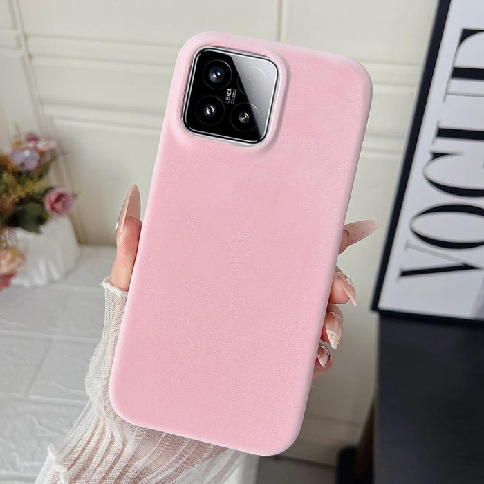 Funda para teléfono con acabado mate aterciopelado de policarbonato y piel vegana., For Xiaomi 17 Pro Max, For Xiaomi 17 Pro, For Xiaomi 17, For Xiaomi 15 Ultra, For Xiaomi 15 Pro, For Xiaomi 15