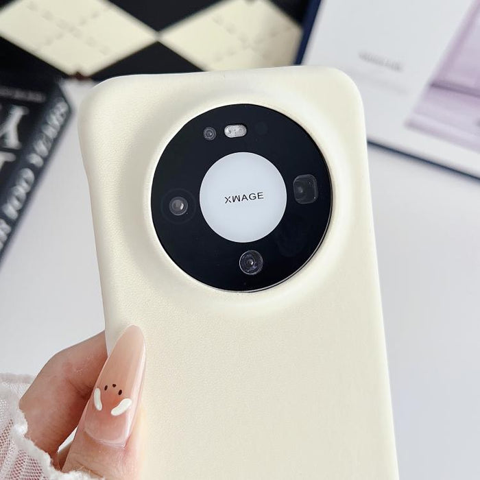 Funda para teléfono con acabado mate aterciopelado de policarbonato y piel vegana., For Xiaomi 17 Pro Max, For Xiaomi 17 Pro, For Xiaomi 17, For Xiaomi 15 Ultra, For Xiaomi 15 Pro, For Xiaomi 15