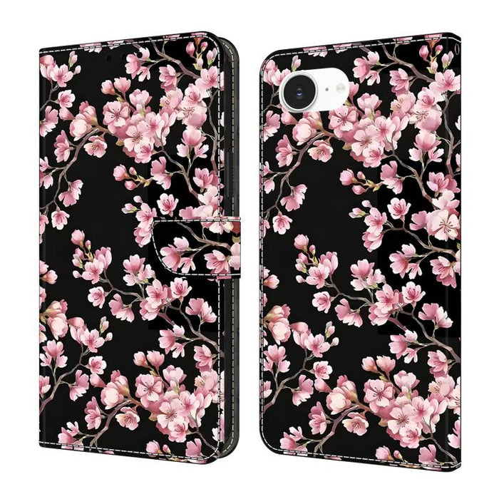 Funda para teléfono de cuero vegano pintado con efecto cristal, For iPhone 18 Pro / 17 Pro, For iPhone 18 Pro Max / 17 Pro Max, For iPhone 17e / 16e, For iPhone 17, For iPhone Air, For iPhone 16 Pro Max