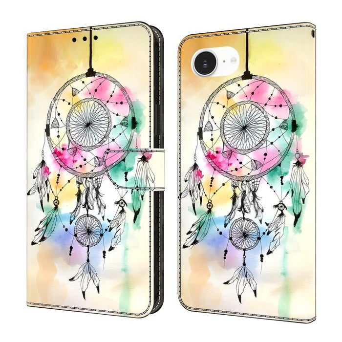 Funda para teléfono de cuero vegano pintado con efecto cristal, For iPhone 18 Pro / 17 Pro, For iPhone 18 Pro Max / 17 Pro Max, For iPhone 17e / 16e, For iPhone 17, For iPhone Air, For iPhone 16 Pro Max